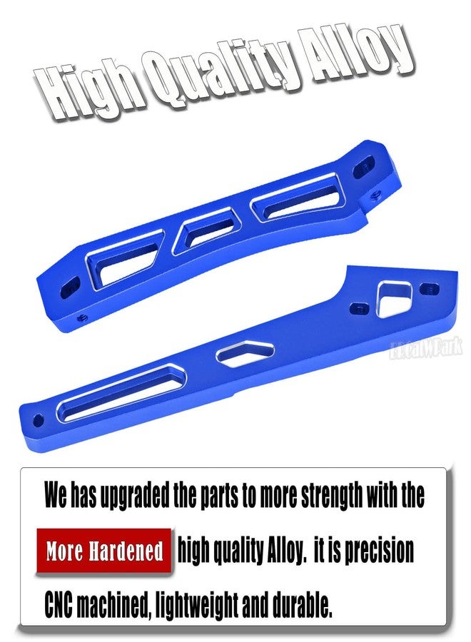 BRCatWPark Aluminum Chassis Brace Support Mount Upgrades Part for 1/8 Kraton 6S (EXB),RC Front Rear Reinforcing Support Frame Hops up,Replace ARA320754/ARA320756,Navy Blue - Image 3